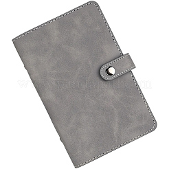 PUレザーノートカバー  長方形  グレー  190x125x27mm&nbsp;OFST-CL0001-09F