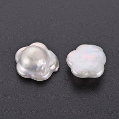 ナチュラルケシパールビーズ  養殖淡水パール  穴なし/ドリルなし  花  貝殻色  16~19x16~18x7~9mm&nbsp;PEAR-N020-A01