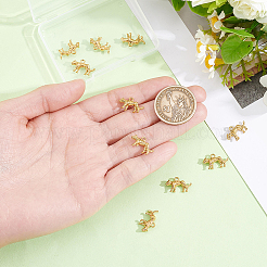 304ステンレスペンダント  ヒョウチャーム  18KGP本金メッキ  9.5x16.5x4mm  穴：1.2mm&nbsp;STAS-BBC0010-85