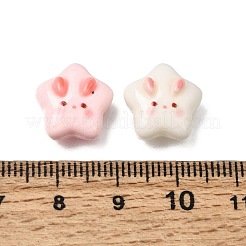 かわいい動物の不透明樹脂カボション  スター  ミックスカラー  13.5x13.5x6.5mm&nbsp;RE-CBADCDD-03