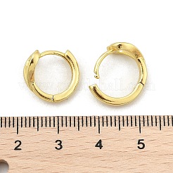 中空ハートの真鍮フープピアス  鉛フリー＆カドミウムフリー  長持ちメッキ  18KGP本金メッキ  13x14x9mm&nbsp;EJEW-D311-098G