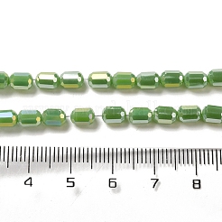 電気メッキガラスビーズセット  多面カット  ABカラー  コラム  ミックスカラー  4x5~6mm  穴：1mm  約80個/連  40~48cm&nbsp;EGLA-D031-01