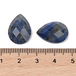 天然石ラピスラズリカボション  ティアドロップ  多面カット  18x13x5mm&nbsp;G-C146-04K