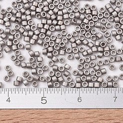 MIYUKIデリカビーズ小  シリンダー  日本製シードビーズ  15/0  （dbs0338)マットパラジウムメッキ  1.1x1.3mm  穴：0.7mm  約35000PCS /ボトル  10 G /ボトル&nbsp;SEED-JP0008-DBS0338