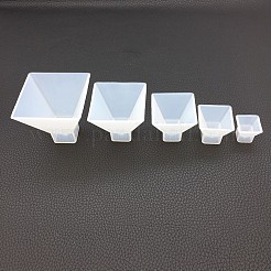 DIYシリコンモールド  レジン型  UVレジン用  エポキシ樹脂ジュエリー作り  樹脂＆ドライフラワージュエリー製作用  台形  ホワイト  25~67x23.5~67x25~67mm&nbsp;AJEW-F030-01