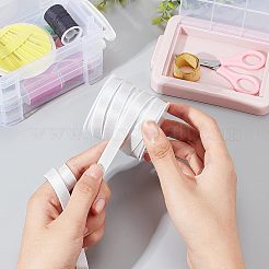ポリエステル弾性ショルダーストラップ  プラスチック製の空のスプール付き  ブラジャーの縫製用  ホワイト  10mm  約10.94ヤード（10m）/ロール&nbsp;EC-NB0001-05A