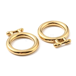 PVD真空メッキ304ステンレスペンダント  リングチャーム  ゴールドカラー  29.5x25x4mm  穴：2.3x3.5mm&nbsp;STAS-F287-34G