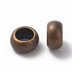CCBプラスチックビーズ  ロンデル  アンティークブロンズ  9x5mm  穴：6mm&nbsp;CCB-G006-074AB