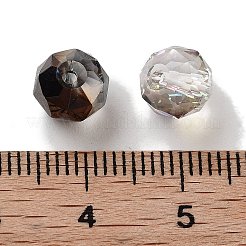 丸いガラスビーズを電気メッキする  多面カット  ミックスカラー  8mm  穴：1.4mm&nbsp;EGLA-A043-01