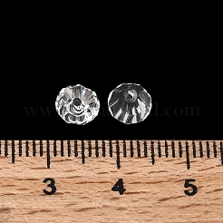 K9ガラス  模造オーストリアクリスタルビーズ  グレードAAA  多面カット  ダイヤモンド  透明  6x4mm  穴：0.7~0.9mm&nbsp;SWAR-F075-6mm-01