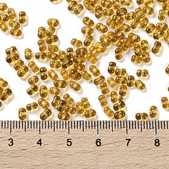 ガラスシードビーズ  透明色  ピーナッツ  ダークチソウ  4~4.5x2~2.5x2~2.5mm  穴：0.8~0.9mm  約10000個/ポンド&nbsp;SEED-L011-02B-05