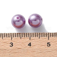プラスチックパール調ビーズ  ラウンド  古いレース  8x7.5mm  穴：1.2mm&nbsp;FIND-M059-01C-03