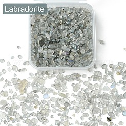 天然ラブラドライトビーズ 50g  穴なし/ドリルなし  チップ  5~7x5~7mm&nbsp;G-YW0001-76