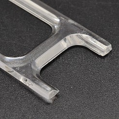 有機ガラスのジュエリーのブレスレットのディスプレイを矩形  l型時計ブレスレットディスプレイスタンド  透明  10.8x3.4x5cm&nbsp;LS-X-BDIS-L001-05