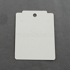 厚紙のネックレスのディスプレイカード  長方形  ホワイト  79x61x0.5mm&nbsp;X-NDIS-S023