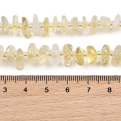 加熱された天然レモンクォーツビーズ連売り  ナゲット  7.5~13x6~13x2~5mm  穴：0.9mm  約68~86個/連  15.35~15.75''（39~40センチメートル）&nbsp;GG-CBA3A44-B04-01