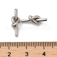 変色しない304ステンレススチールペンダント  ラブノットフィッティングチャーム  ステンレス鋼色  16x5.5x5mm&nbsp;LS-STAS-P336-08A-P