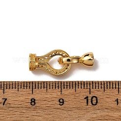 真鍮製マイクロペーブクリアキュービックジルコニアの留め金  ニッケルフリー  18KGP本金メッキ  23mm&nbsp;KK-Z121-24G