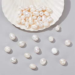 45個3スタイルの天然養殖淡水パールビーズ  ライス＆ナゲット  貝殻色  8.5~13x6.5~10mm  穴：0.5~0.8mm  15個/スタイル&nbsp;PEAR-WR0001-07