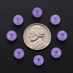 模造ゼリーアクリルビーズ  ラウンド  暗い蘭  8x7.5mm  穴：1.8mm  約1745個/500g&nbsp;MACR-S373-66-EA04