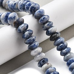 天然ブルースポットジャスパービーズ連売り  ソーサービーズ  10x5mm  穴：0.7mm  約40個/連  8.19''~8.54''（20.8~21.7センチメートル）&nbsp;G-P559-A15-02