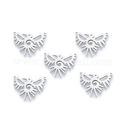 変色しない201ステンレススチールペンダント  鳥  ステンレス鋼色  23x28x1mm  穴：1.4mm&nbsp;STAS-N090-LA929-1