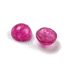 天然の白翡翠の染色カボション  半円  カメリア  2x1mm&nbsp;G-H309-02-03