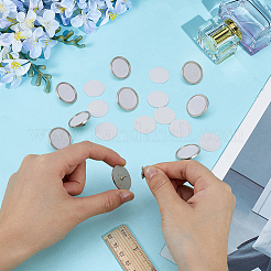 Diy昇華ブランクブローチピン作成キット  合金製ブローチ台座とフィルム付き  ラウンド  25.5mm&nbsp;DIY-WH0591-619A