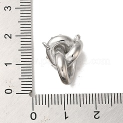 304ステンレスペンダント  クリスタルラインストーン付き高光沢仕上げ  ツイストチャーム  ステンレス鋼色  17x13x10.5mm  穴：1.5mm&nbsp;STAS-L022-275P