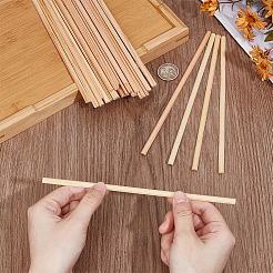 ウッドクラフトスティック  半円柱  トウモロコシの穂の黄色  200x6x3mm&nbsp;WOOD-WH0049-09B