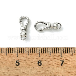シェグレース真鍮製引き輪  カドミウムフリーと鉛フリー＆ニッケルフリー  プラチナ  12x5x3mm  穴：4x3mmと1mm&nbsp;XGRQ6B979-889P
