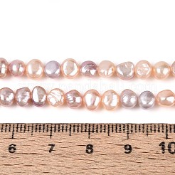 天然養殖淡水パールビーズ連売り  研磨両側  ミックスカラー  4~5x4~6x3.5~4mm  穴：0.5~0.6mm  約37~38個/連  6.89~7.09''（17.5~18センチメートル）&nbsp;PEAR-T006-13