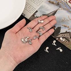 変色防止 オリジナルカラー音符チャーム 201 ステンレススチールペンダント 10個  15x10x1mm  穴：1mm&nbsp;X-STAS-Q115