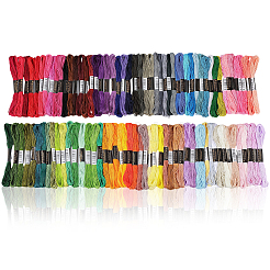 ポリコットン刺繍糸  クロスステッチの糸  ミックスカラー  1mm  100束/セット&nbsp;OCOR-WH20005-49B