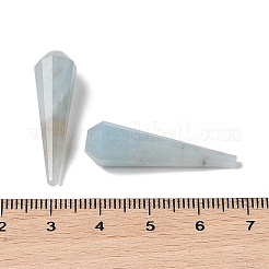 天然アクアマリンビーズ  片穴  多面カット  コーン  31x7.5~8mm  穴：1mm&nbsp;G-L479-46-02
