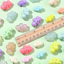 50個の不透明なアクリルビーズ  雲  ミックスカラー  25~32.5x17~22.5x13~17mm  穴：1.6~3mm&nbsp;MACR-YW0003-54
