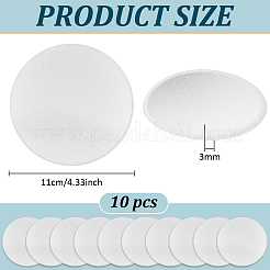 帽子マジック用 EVA 布製ラウンドファシネーターハットベース 10個  ホワイト  110x3mm&nbsp;AJEW-BC0009-72