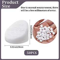プラスチック製の玄関ドアプラグ50個  ドア窓のネジ穴プラグ  ホワイト  7.5x5mm&nbsp;KY-CP0001-40