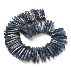 天然石カヤナイトビーズ連売り  ナゲット  トップディルド  23~31x5~10x1.4~6mm  穴：0.8mm  約77~79個/連  7.68~7.87インチ（19.5~20cm）&nbsp;G-H335-F01