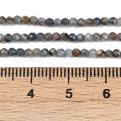 天然石カヤナイトビーズ連売り  多面カットラウンド  2.5mm  穴：0.6mm  約182個/連  15.04~15.31''（38.2~38.9センチメートル）&nbsp;LS-G-RM2025-A34-2mm