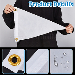 ポリエステル製海洋信号旗  三角形  ホワイト  440x285x0.1mm&nbsp;AJEW-WH0485-77A