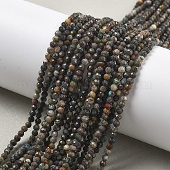 天然石湖北ターコイズビーズ連売り  多面カット  ラウンド  3mm  穴：0.8mm  約110個/連  14.96''（38センチメートル）&nbsp;LS-G-G140-A05-05