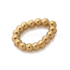 304ステンレススチールツイストリンクリング  18KGP本金メッキ  ティアドロップ  7x5x1mm  内径：4.5x2.5mm&nbsp;STAS-F349-06G-04