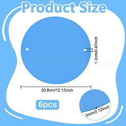陶器 pva 吸収タオル厚い布彫刻補助ツール  フラットラウンド  コーンフラワーブルー  308x3mm  穴：12mm&nbsp;TOOL-WH0155-214
