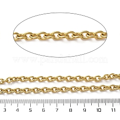 304ステンレススチールローロチェーン  溶接されていない  スプールで  イオンプレーティング（ip）  18KGP本金メッキ  6x4.5x1.2mm  約32.81フィート（10m）/ロール&nbsp;CHS-R020-08G-03