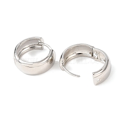 真鍮製フープピアス  ラックめっき  長持ちメッキ  鉛フリー＆カドミウムフリー  プラチナ  19x8mm&nbsp;EJEW-Q015-21A-P