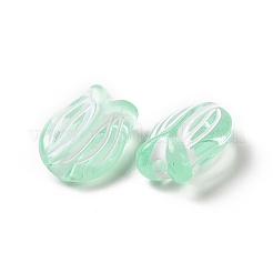 透明なアクリルビーズ  花  アクアマリン  16x11.5x7mm  穴：2mm  約256個/192g&nbsp;LS-OACR-E015-29