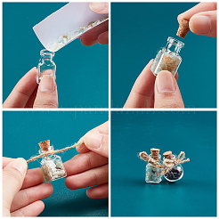 ボトル作りキットを希望するDIY  ガラス瓶と天然宝石チップビーズを含む  容器：26.5x14mm  ボトルネック：直径8mm  容量：2ml（0.06液量オンス）  10個/セット&nbsp;DIY-PH0001-06