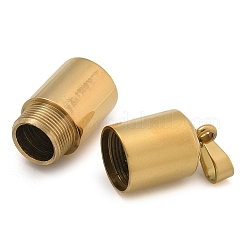 304ステンレススチール製開閉式骨壷ペンダント  コラムチャーム  18KGP本金メッキ  27x9.5mm  穴：5.5x3mm  内径：6mm&nbsp;STAS-M084-05A