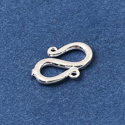 真鍮製S字クラスプ  ラックめっき  銀  9.5x7x1.2mm&nbsp;KK-CBA0DF0-13S